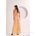 Frauen Yellow Strip Wide Leg Pants